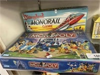 Disney monopoly & monorail.