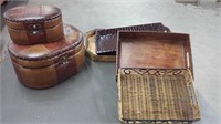 Leather Chest Set W/ Trays