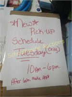 Pick up schedule