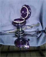 Vintage Deep Purple Glass Container no markings