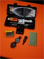 Gun cleaning kit, compass & more