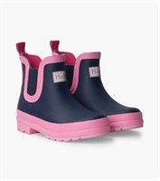 Hatley Girl's 2 US Big Chelsea Rain Boots, Navy &