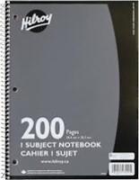 Hilroy Coil 1-subject Wide Ruled Notebook, 10.5 X