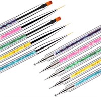 HEKOY 5pcs Acrylic Nail Art Brushes Dotting Pen