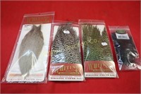 Fly Tying Feathers: 4pc lot Assorted Sizes/Styles
