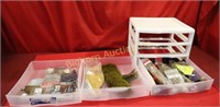 Fly Tying Feathers/Fur in 3 Drawer Organizer
