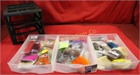 Fly Tying Feathers, Fur in 3 Drawer Organizer