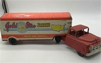 Vintage Pressed Steel Gold Star Transport Truck