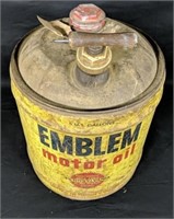 5 Gallon Emblem Motor Oil Can