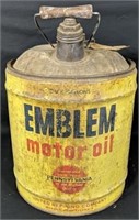5 Gallon Emblem Motor Oil Can