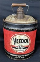5 Gallon Veedol Motor Oil Can