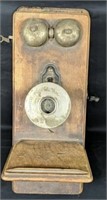 Antique Stromberg-Carlson Oak Wall Phone