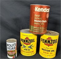 Four Promotional Oil Can Banks