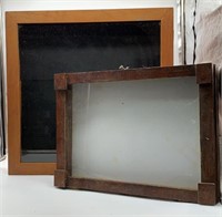 2 wooden shadow boxes