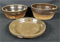 Three Vintage Stoneware Pieces