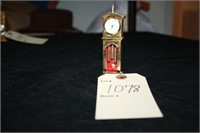 Miniature brass grandfather clock