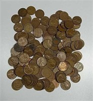 Bag with 150  Lincoln "Wheat" Cents  G - VF