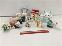 Assorted ceramic figurines