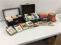 8 track tapes, player and cases