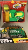 2 Toys-TONKA garbage truck & a tractor