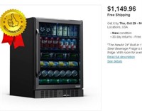 177 (12 oz) Can Built-In Beverage Cooler Fridge