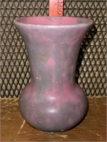purple/blue glazed art pottery vase 8"
