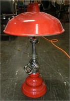 nickel plate brass fire hose nozzle as lamp