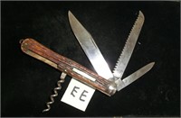 early H. Boker & Co. 6" when folded multi blade