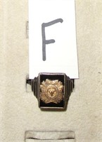 sterling VFW ring with 10K crest size 8 3/4