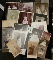 17 assorted cabinet card photographs c.1890