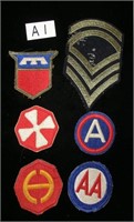 6 assorted WWII U.S. military patches