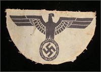 WWII German patch 9" x 5" black and white