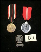 2 WWII German medals and a U.S. rifle medal