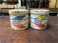 2 Daily Mail Tobacco Tins With Lids