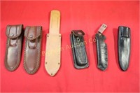 Knife Sheaths 6pc lot Various Sizes/Styles