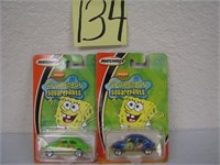 2 Matchbox VW Beetles SpongeBob Square pants