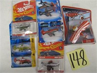 Lot  of 4) Hot Wheels Airplanes,@0 Helicopters