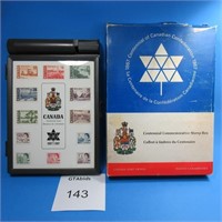1967 CENTENNIAL STAMPS AND STORAGE BOX