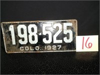 1927 Colorado License Plate