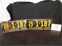 Pair of 1932 Colorado License Plates