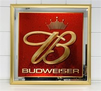 Budweiser Beer Mirror, Beveled edge, 26” x 26”