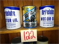 Brite Lube & Golden Spectro Oil Cans