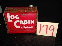 Log Cabin Syrup Tin, Old