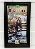 1997 Miller High Life "Brown Bear" Mirror, Signed