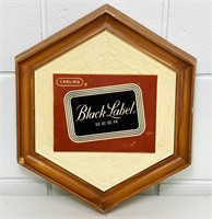 Black Label Beer Sign, Plastic, 12” x 12”