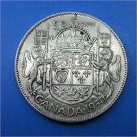 1950 SILVER 50 CENTS CANADA