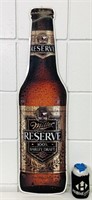 Miller Reserve Beer Tin Sign, 30” x 8”