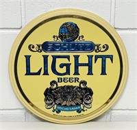 1976 Schlitz Light Beer Sign, Plastic, 11”