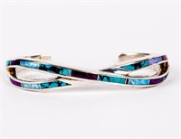 Jewelry Sterling Silver Opal & Turquoise Bracelet