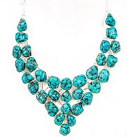 Jewelry  Sterling Silver Turquoise Necklace